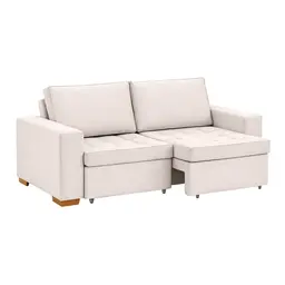 Sofá 3 Lugares Retrátil Classic Linho Cru