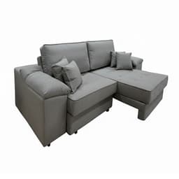 Sofá 3 Lugares Retrátil Lou Linho Cinza