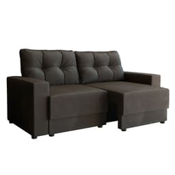 Sofá 3 Lugares Retrátil Lubeck I Suede Grafite 210 cm