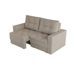 Sofá 3 Lugares Retrátil Lucerna Linho Cru 180 cm