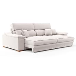 Sofá 3 Lugares Retrátil e Reclinável Lupin Linho Cru 214 cm