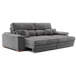 Sofá 3 Lugares Retrátil e Reclinável Lupin Velosuede Grafite 214 cm