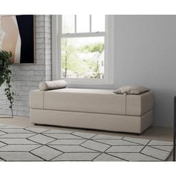 Sofá-Cama Casal 3 Lugares Cecília Linho Cru