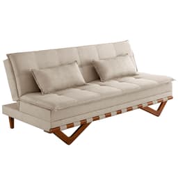 Sofá-Cama Casal 3 Lugares Lisboa Linho Bege