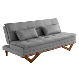 Sofá-Cama Casal 3 Lugares Lisboa Linho Cinza