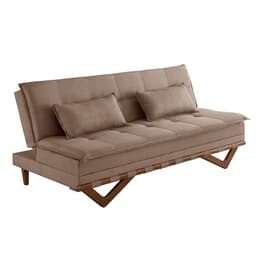 Sofá-Cama Casal 3 Lugares Lisboa Linho Marrom