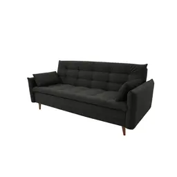 Sofá-Cama Casal 3 Lugares Marília Suede Grafite