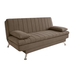 Sofá-Cama Casal 3 Lugares Paiva Suede Marrom