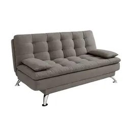 Sofá-Cama Casal 3 Lugares Premium Linho Cinza