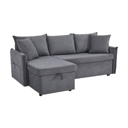 Sofá-Cama de Canto 2 Lugares Andora Cinza Escuro