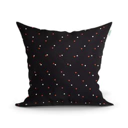 Capa para Almofada Preta Clássica 45cm x 45cm com zíper Tecido Microfibra
