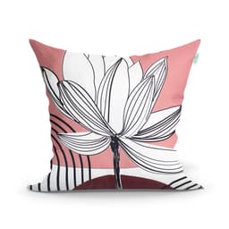 Capa para Almofada Rosê Decorativa 45cm x 45cm com Zíper Tecido Microfibra