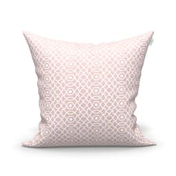 Capa para Almofada bege Ingelsa Grande Tecido Jacquard 60cm x 60cm com zíper