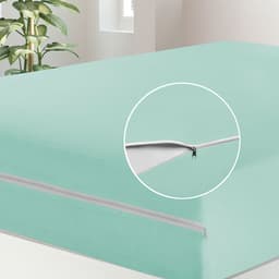 Capa para Colchão Queen de Malha com Zíper 1,98m x 1,58m x 30cm Verde