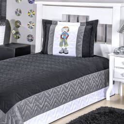 Cobre Leito Infantil Menino 2 Peças Preto Matelado