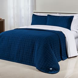Cobre Leito Marinho King Size 200 Fios 100% Algodão 3 Peças