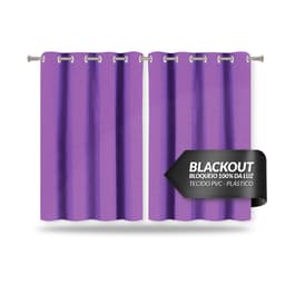 Cortina Blackout Corta Luz Lilás de PVC 2,80m x 1,60m ideal para Varão Simples de 2 metros