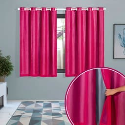 Cortina Blackout Pink com Voil 2,80m x 1,60m ideal para Varão Simples de 2 metros