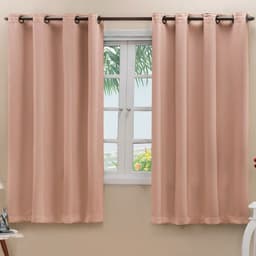 Cortina Blackout Tecido Avelã 2,70m x 1,60m Corta Luz 80% ideal para Varão Simples de 2 metros