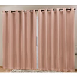 Cortina Blackout Tecido Avelã 3,00m x 2,70m Corta Luz 80% ideal para Varão Simples de 2 metros