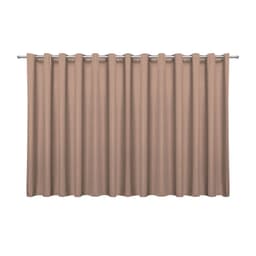 Cortina Blackout de Tecido Avelã 6,00m x 2,70m 75% de Corta Luz - Ideal para Varão Simples de 4 Metros