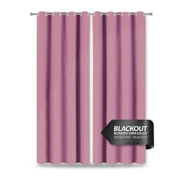 Cortina Blecaute Corta Luz 100% Rosa de PVC 2,80m x 2,80m ideal para Varão Simples de 2 metros