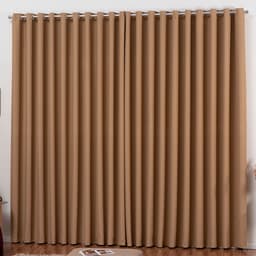 Cortina Blecaute de Tecido Cáqui 3,00m x 2,70m para Varão de até 2 Metros Simples