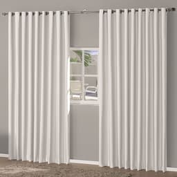 Cortina Blecaute de Tecido Gelo 2,70m x 1,80m para Varão de até 2 Metros