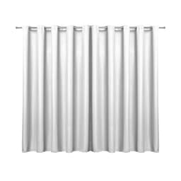 Cortina Blecaute em Tecido Branca 4,00m x 2,70m 95% de Corta Luz - Ideal para Varão Simples de 3 Metros