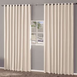 Cortina Corta Luz de Tecido Palha 2,70m x 1,80m para Varão de até 2 Metros Simples