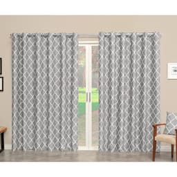 Cortina para Quarto Cinza Argos Corta-luz 70% 4,40m x 2,35m Micropercal 300 Fios ideal para varão simples de 3 Metros