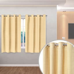 Cortina para Sala Rústica Lisa 2,80m x 1,60m Bege ideal para Varão Simples de 2 Metros