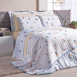 Edredom Estampado Escandinavo Tamanho Solteiro 2,50m x 1,60m 160 Fios