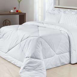 Edredom Liso King Size Branco 200 Fios 100% Algodão 2,80m x 2,70m Dupla Face