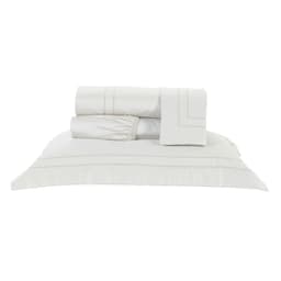 Jogo de Cama Casal Padrão Palha 400 Fios Egípcio 100% Algodão 4 Peças