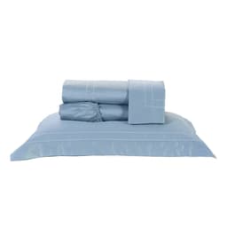 Jogo de Cama Queen Size Cinza 400 Fios Egípcio 100% Algodão 4 Peças