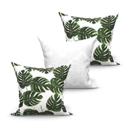 Jogo de Capa de Almofada Grande Decorativa Costela de Adão 60cm x 60cm 3 Unidades com zíper