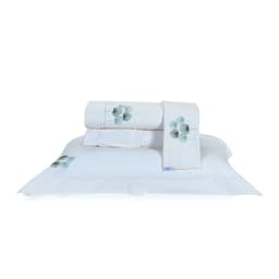 Jogo de Lençol Palha / Verde xKing Size Micro Percal 200 Fios 4 Peças