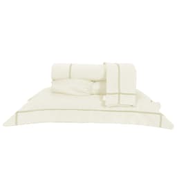 Jogo de Lençol Queen Size Palha 400 Fios Micro Percal 4 Peças 2,60m x 2,40m