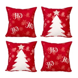 Kit Almofada para Natal Estampada Tecido Suede 40cm x 40cm com Refil