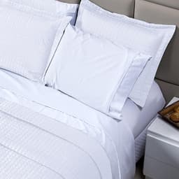 Kit de Lençol 100% Algodão 4 Peças Tamanho King Size Branco