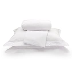 Kit de Lençol Tamanho Solteiro Branco 100% Algodão 200 Fios 3 Peças