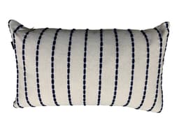 Almofada Jacquard Toulon 30x50 Azul Marinho e Cru