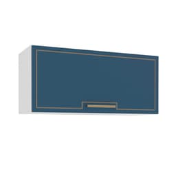 Armário Aéreo Amara 1 Porta Azul e Branco