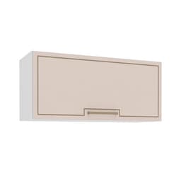 Armário Aéreo Amara 1 Porta Creme e Branco