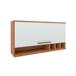 Armário Aéreo Evolution 1 Porta Freijó e Off White 120 cm