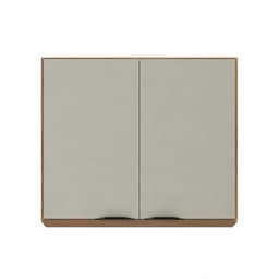 Armário Aéreo Firenze 2 Portas Amêndola e Nude 80 cm