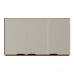 Armário Aéreo Firenze 3 Portas Amêndola e Nude