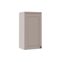 Armário Aéreo Iluminata 1 Porta Branco e Fendi 40 cm