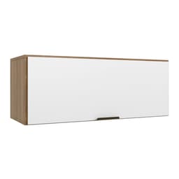 Armário Aéreo Paris 1 Porta Nogal e Branco